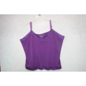 Susan Graver Essentials Purple Cami-Size 3X-Adjustable Straps